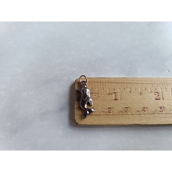925 Dolphin Charm Pendant Vintage - Picture 9 of 10